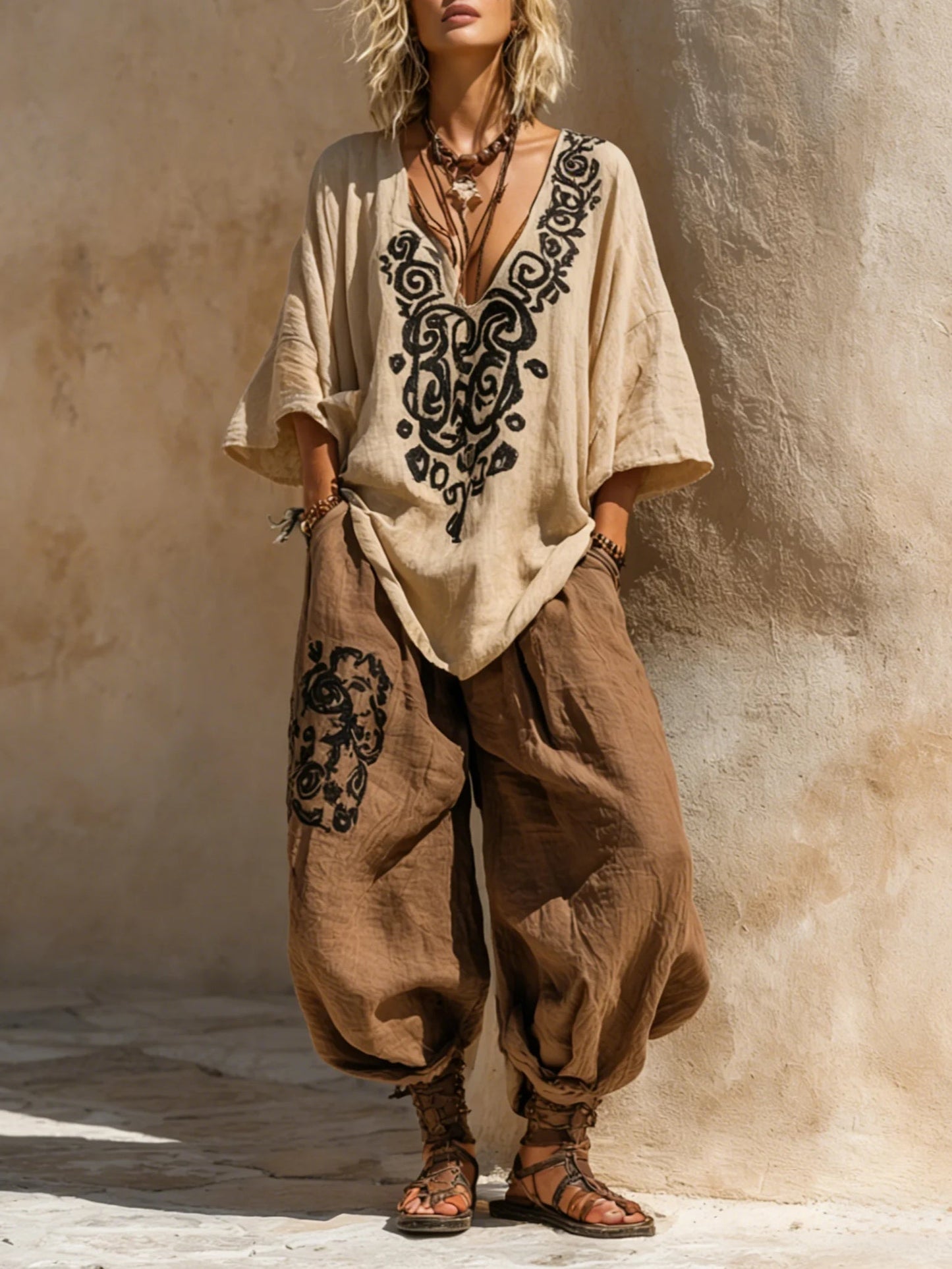 Alessandra | Conjunto Completo de Tres Piezas Boho