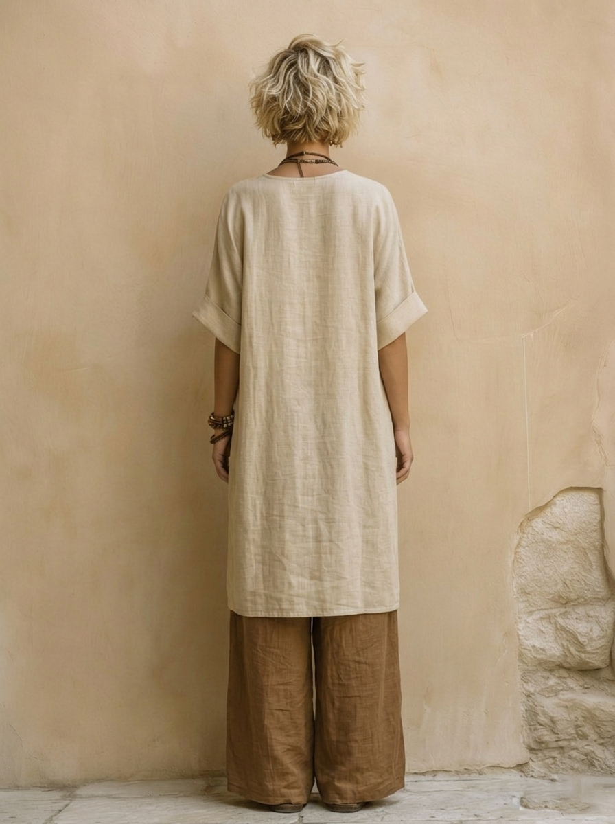 Rosanna | Conjunto Completo de Tres Piezas en Tejido Natural