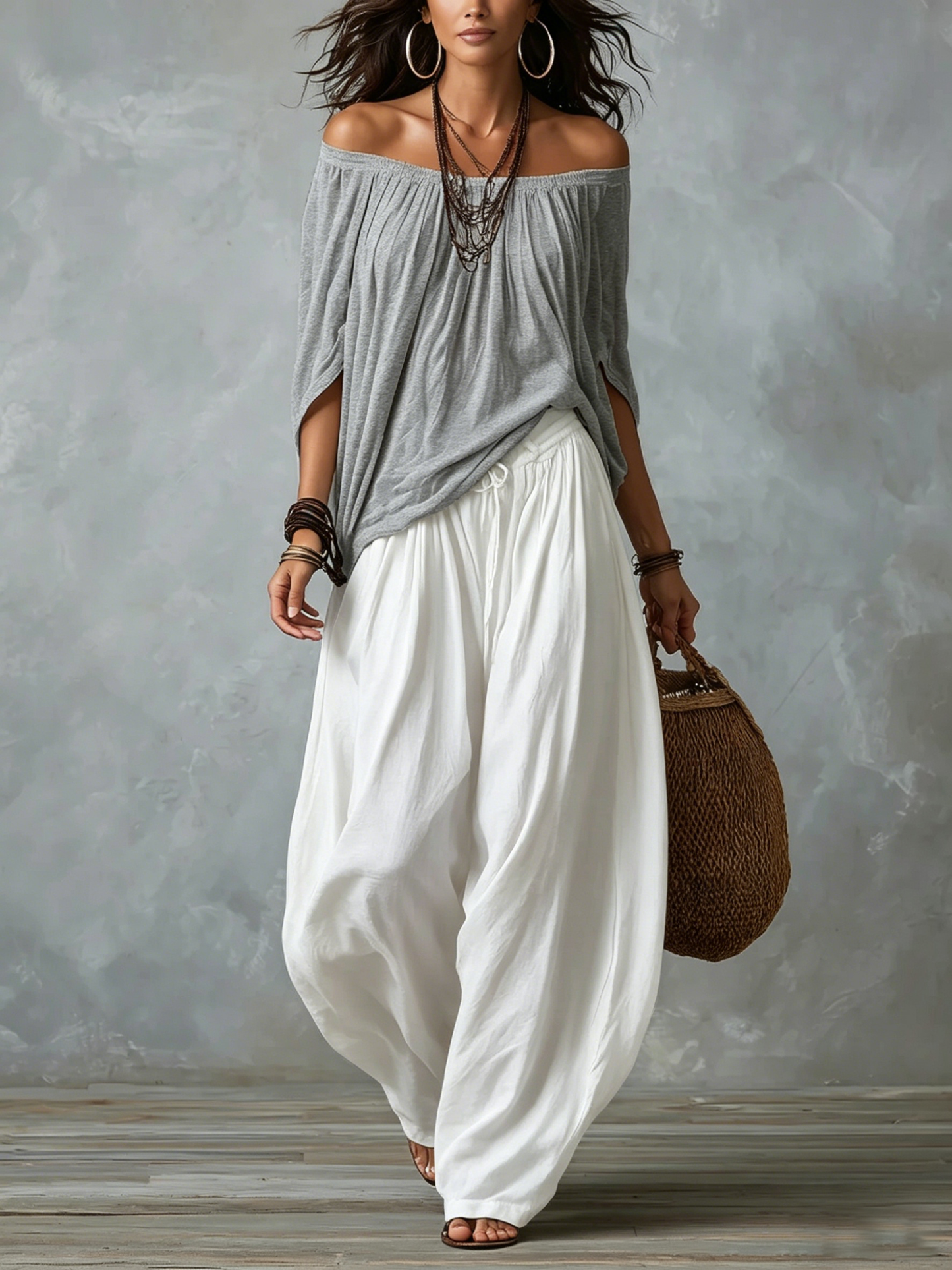 Veronica | Conjunto Completo con Top de Espaldas Descubiertas y Pantalones Linterna